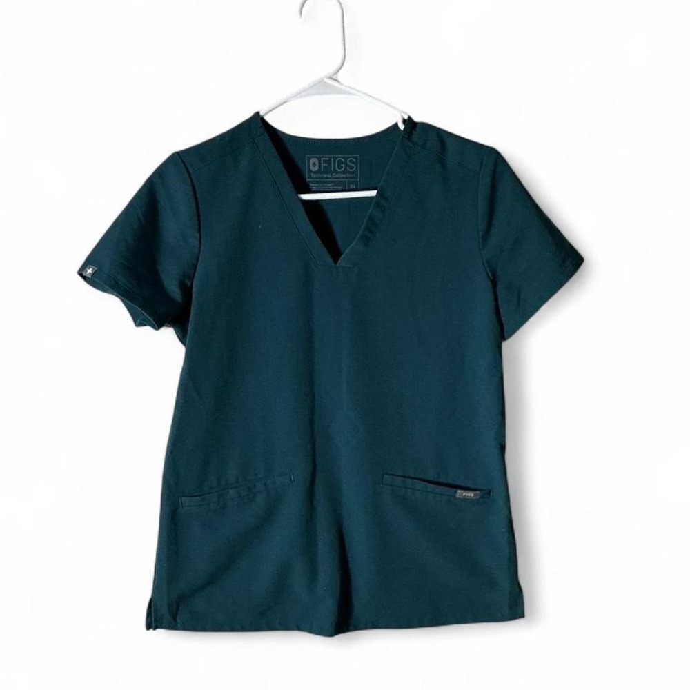 FIGS Casma V-Neck Scrub Top Blue Technical Collection FW1100 XS‎
